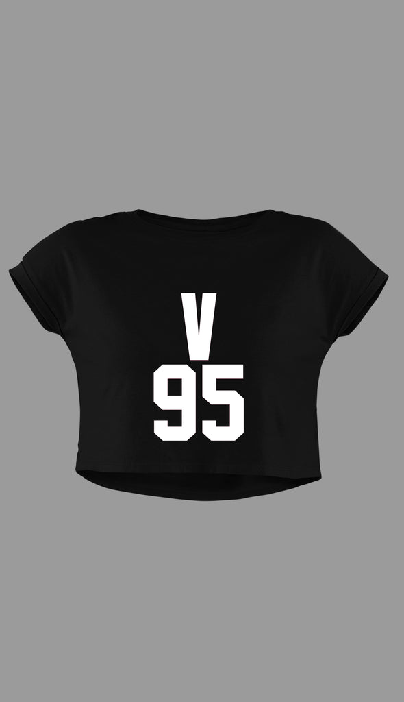 BTS V 95 Black Crop Top
