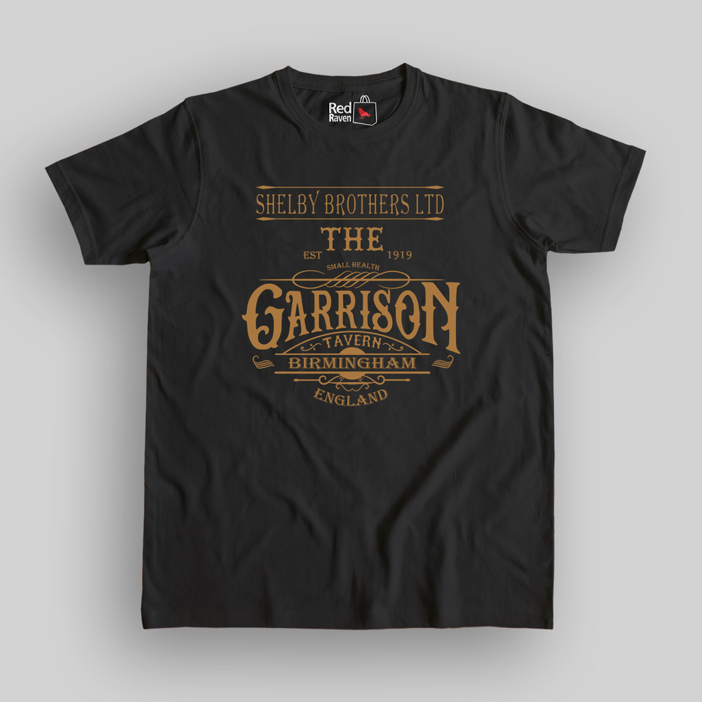 Vintage Garrison Tavern Peaky Blinders Birmingham Unisex Black T-Shirt