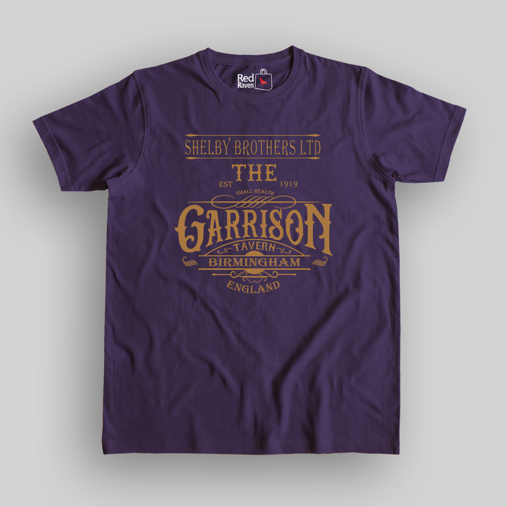 Vintage Garrison Tavern Peaky Blinders Birmingham Unisex Purple T-Shirt