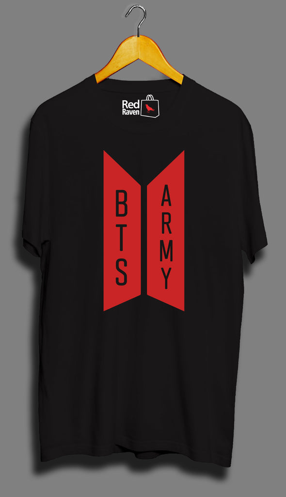BTS Army Logo Unisex Black T Shirt