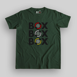 BOX BOX BOX Formula 1 Unisex Olive Green T-shirt