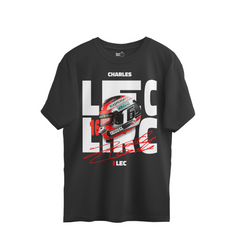 Charles Leclerc Helmet Graphic Oversized Tee [CLEARANCE SALE]