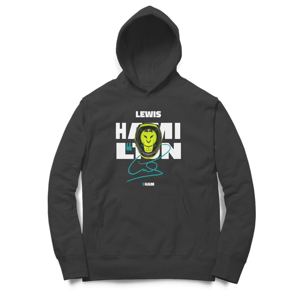 Lewis Hamilton Helmet Graphic Unisex Hoodie