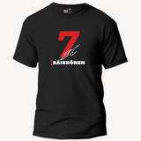 Kimi Raikkonen 7 Unisex Black T-shirt
