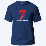 Kimi Raikkonen 7 Unisex Royal Blue T-shirt