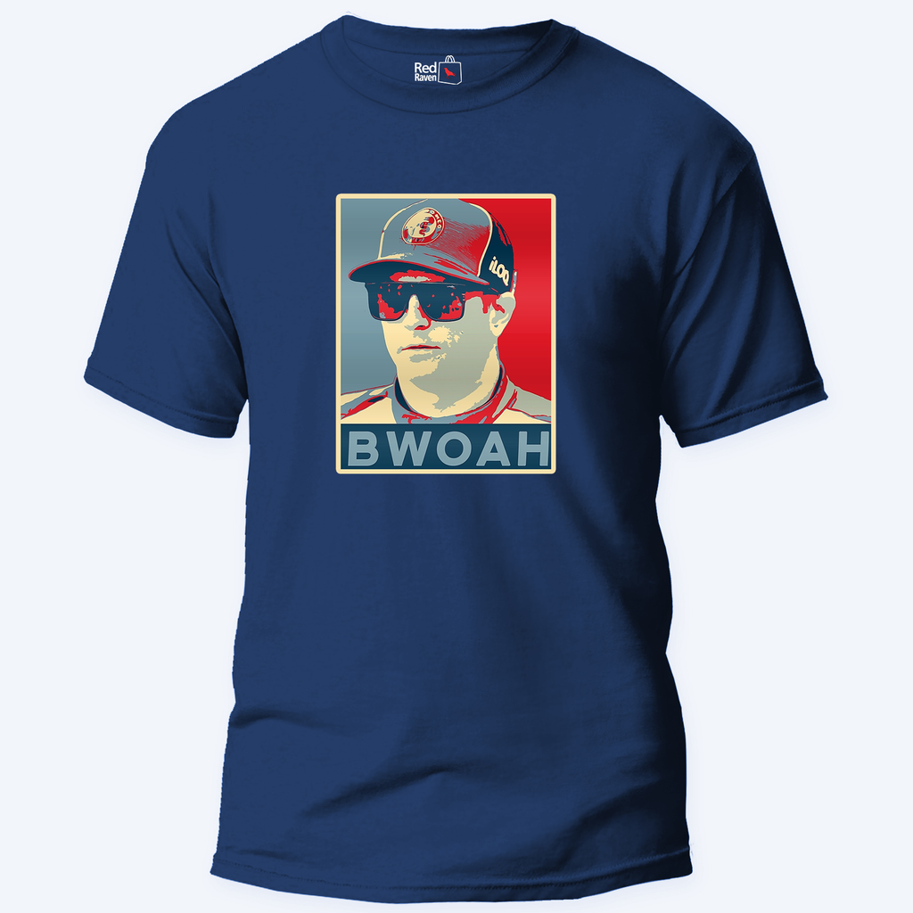 Kimi Raikkonen 'BWOAH' Unisex Royal Blue T-shirt