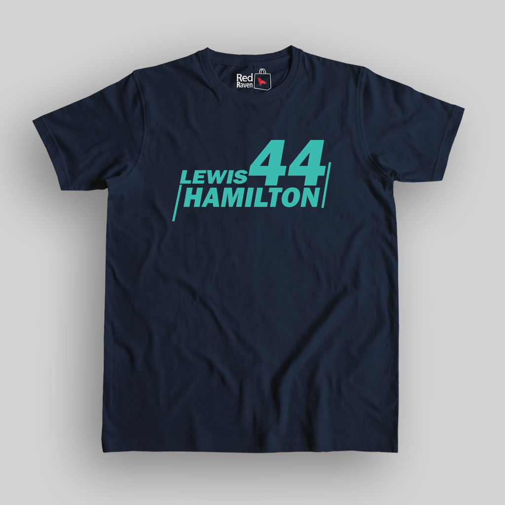 Lewis Hamilton 44 Unisex Navy Blue T-shirt