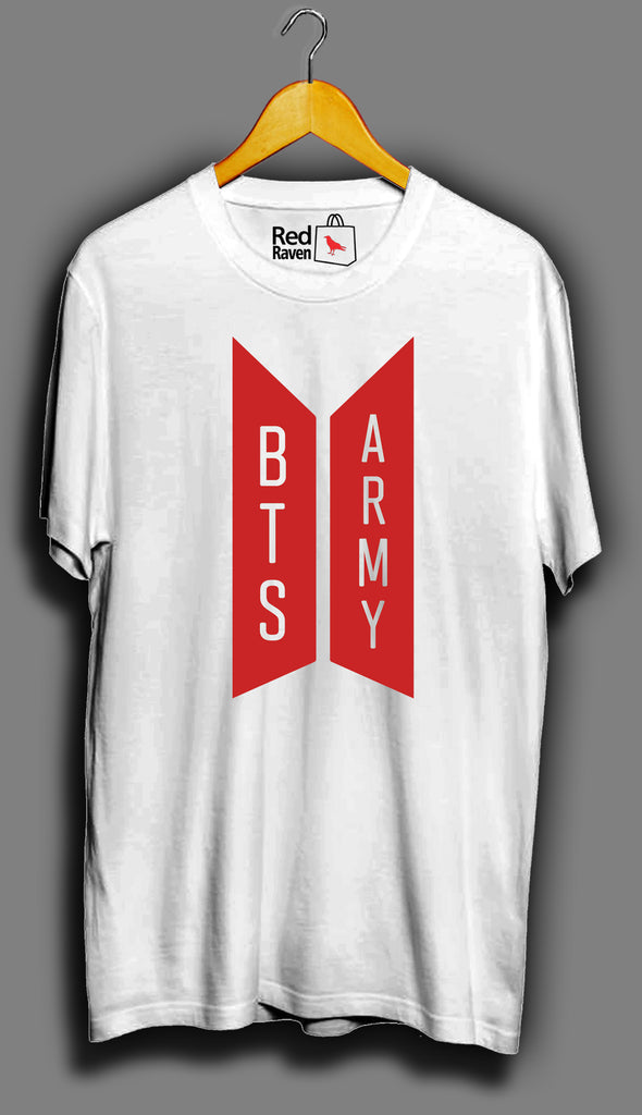 BTS Army Logo Unisex White T Shirt