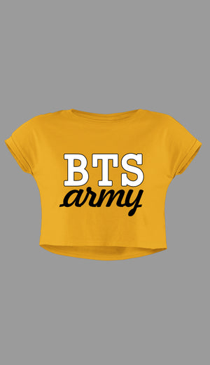 BTS Army Orange Crop Top