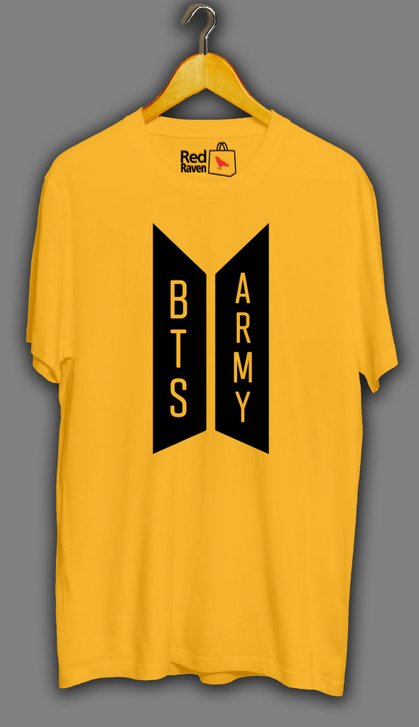 BTS Army Logo Unisex Yellow T Shirt